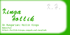 kinga hollik business card